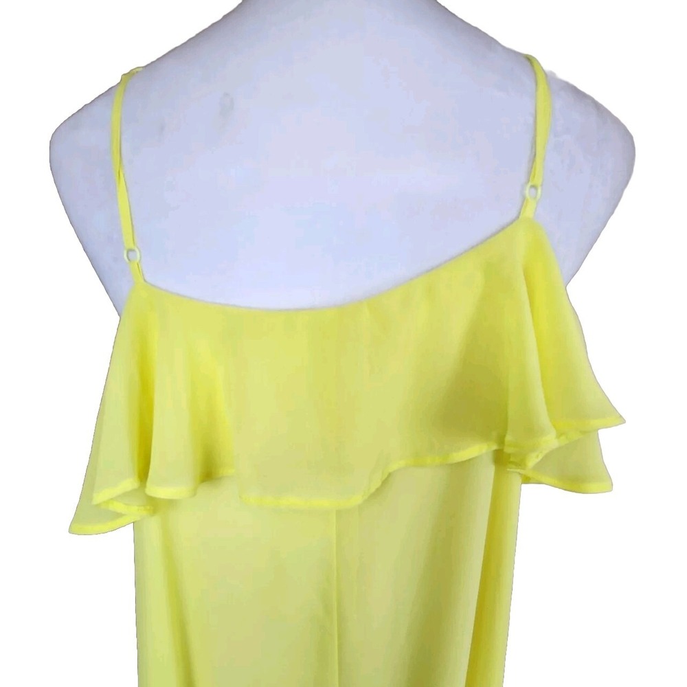 River Island Womens Halter Maxi Dress US 16 XL Yellow Beach Tropical‎ Resortwear - Picture 13 of 16